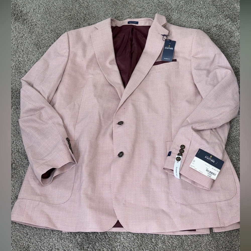 Club Room Light Pink Textured Sport Coat